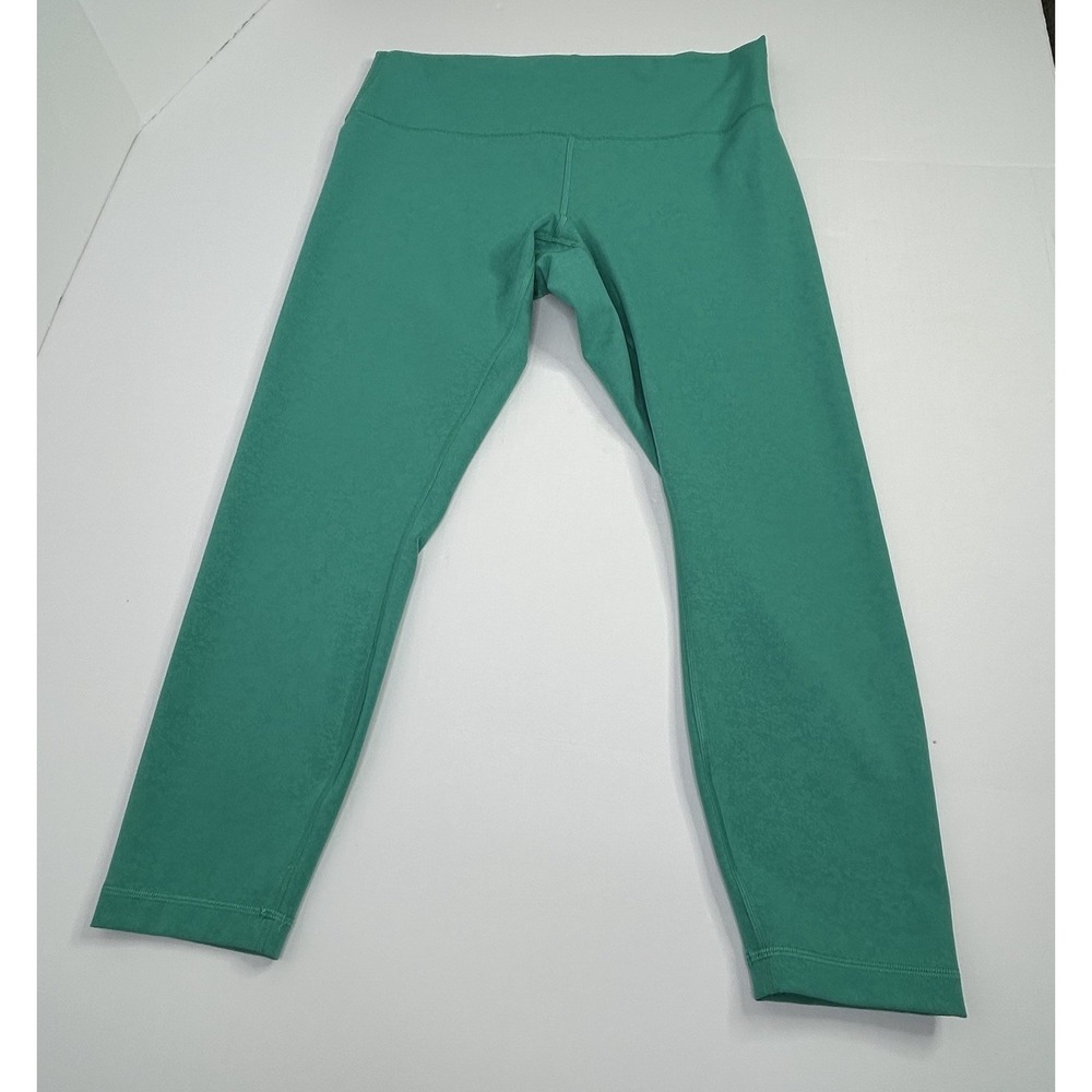 Lululemon Wunder Legging Capri Activewear Workout Blaze Maldives Green Womens 14